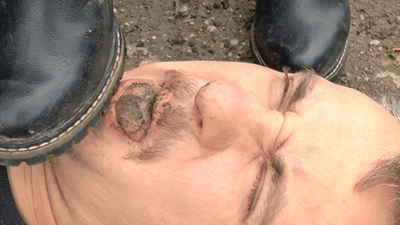 1099 - He licks my dirty boots - or I'll drive over him!