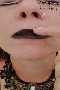 17389 - Finger Tasting In Black Lipstick One