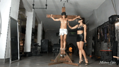 26799 - MISTRESS GAIA - CRUCIFIED AND WHIPPED - HD