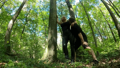 28302 - Mistress Samariel and Faith - armpit licking in the forest part 1