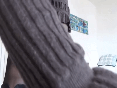 28520 - Sweater fetish and squirt on my sweater dress