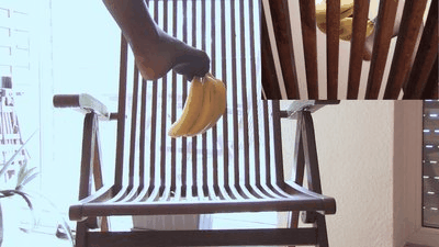 591 - Bananas squished under my feet and ass