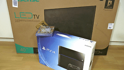 688 - Brand new TV/Playstation 4/Game crushed completely