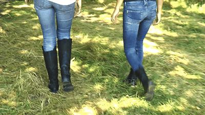 707 - Cleaning our dirty boots on his shirt and face