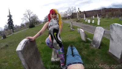 8474 - Goddess Lilith: PUBLIC OUTDOOR EXTREME CLEATS TRAMPLING